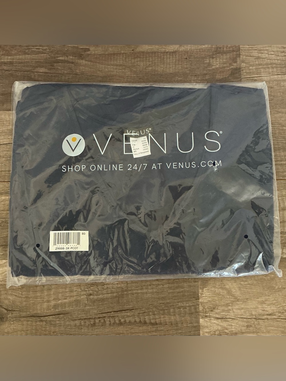 New Venus Long & Lean Tee V Neck 1/2 Sleeve Blue Size 3X